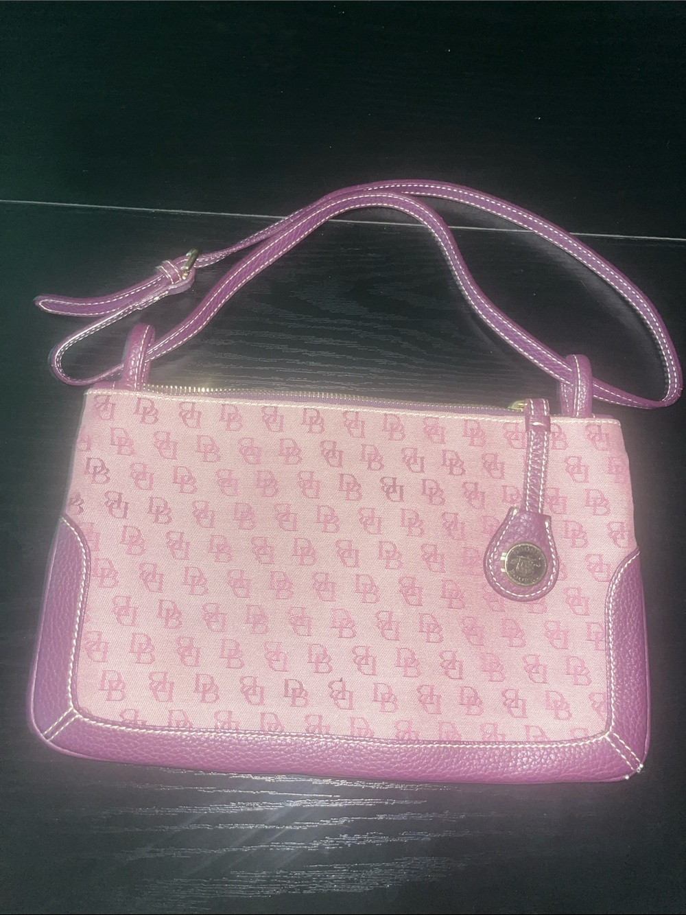 Vintage Y2K Dooney & Bourke Signature Monogram Mini Shoulder Bag - Picture 9 of 10